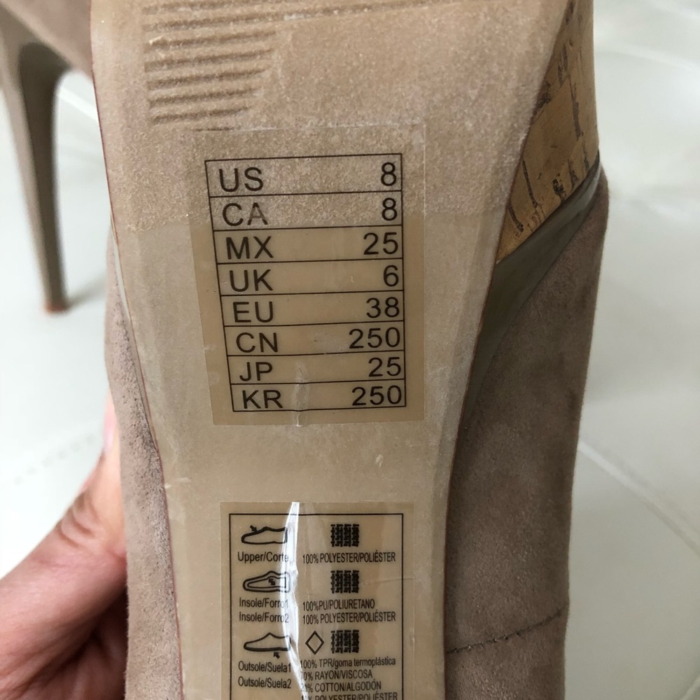 💥Forever 21 - nude peep toe heels💙 - Picture 4 of 5